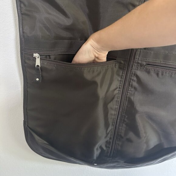 Canyon Outback Leather Goods Brown Genuine Bruno’s Memorial Logo Garment Bag - Picture 7 of 11